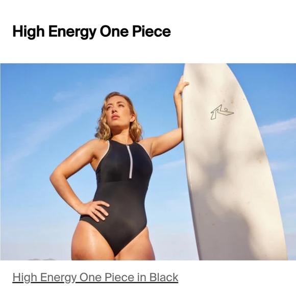 NWT Knix Plus Size High Energy One Piece Swim Bathing Suit Tidepool Blue XXXXL - Picture 12 of 16